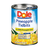 Dole Canned Fruit Pineapple Tidbits In 100% Pineapple Juice Full-Size Picture